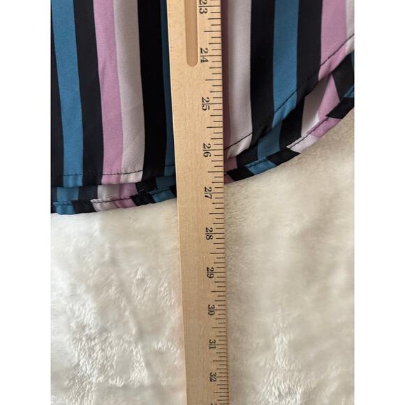 Torrid Stripe Tie Neck Blouse 00 Large XL Office Career - Picture 7 of 7